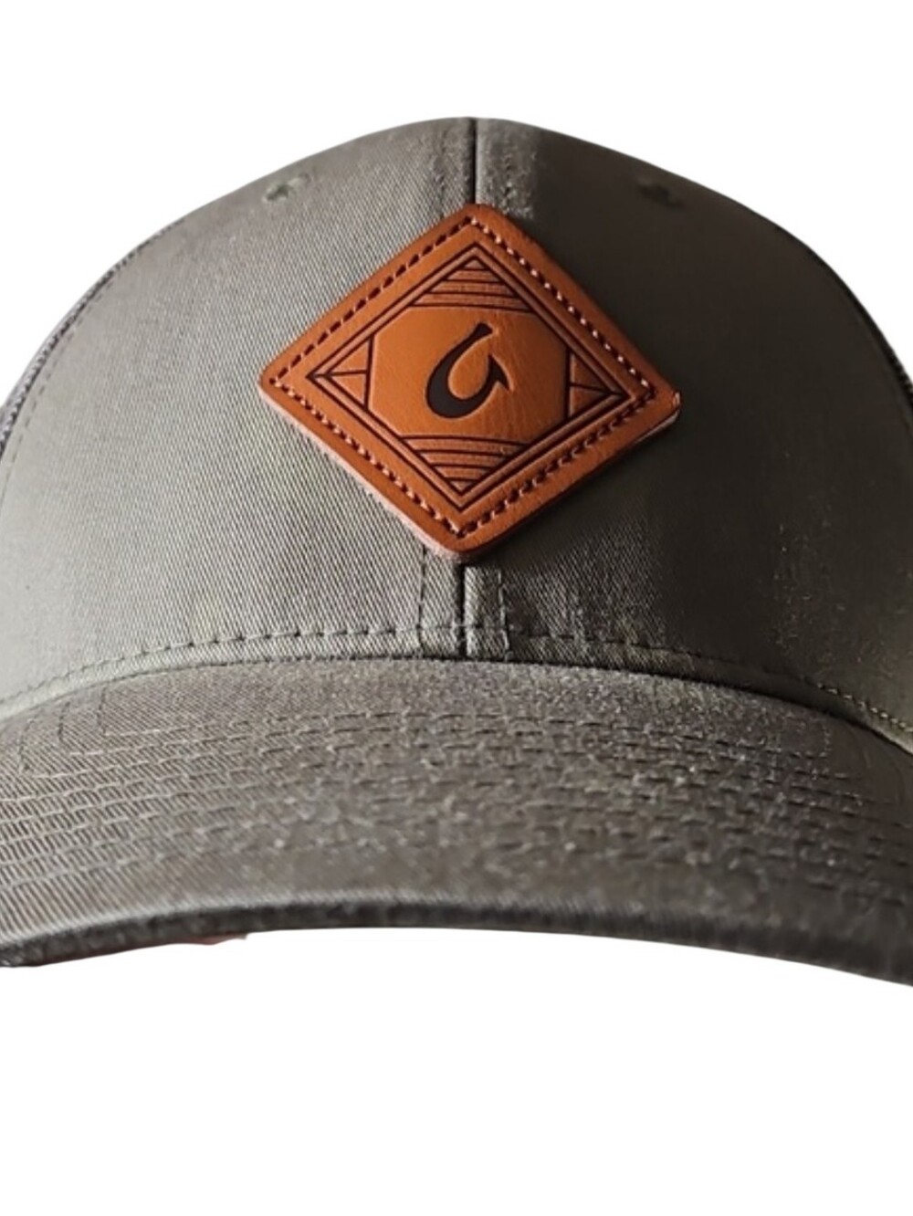 Richardson x Olukai 115 Trucker hat, mid-profile, snapback.